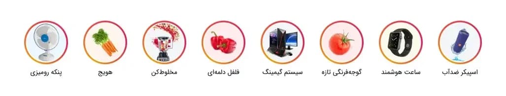 بلاک استوری در صفحه‌ساز فروشگاه